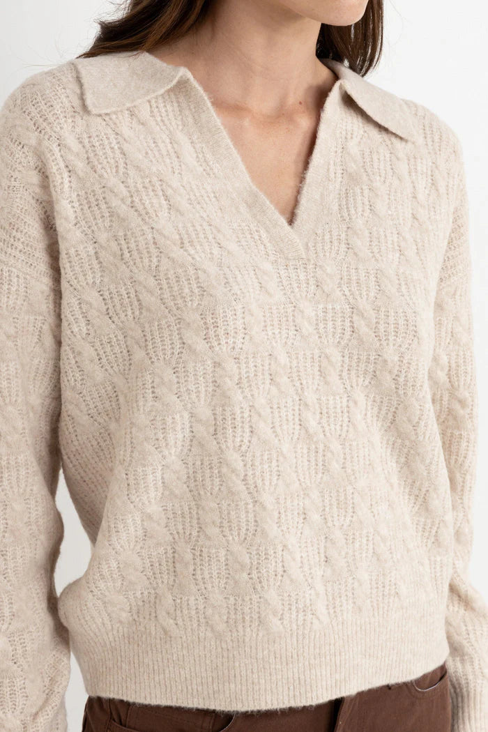 Rhythm Lexie V-Neck Collared Jumper