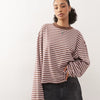 Lioness Bloom Long Sleeve - Chocolate Blush Stripe