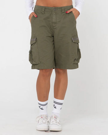 Rusty Tank Girl Low Rise Loose Fit Cargo Short