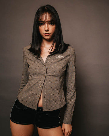 Rusty Hottie Hounds Long Sleeve Button Up Shirt