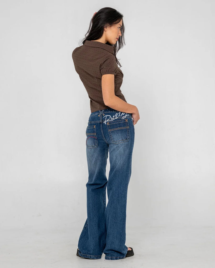 Rusty Shorty Freida Flare Low Rise Jean