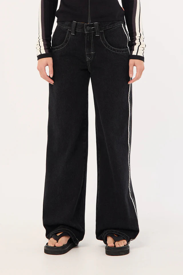 Rusty Flip Mommy Low Rise Wide Leg Denim Jean