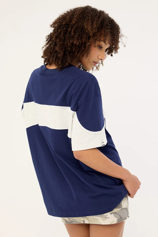 Rusty Kinetic Oversize Tee- Navy Blue