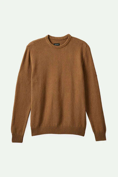 Brixton Jacques Waffle Knit Sweater - Tigers Eye