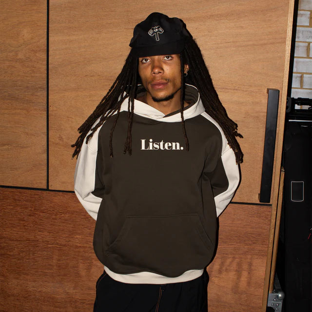 Listen Panel Hood - Charcoal Beige