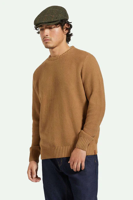 Brixton Jacques Waffle Knit Sweater - Tigers Eye