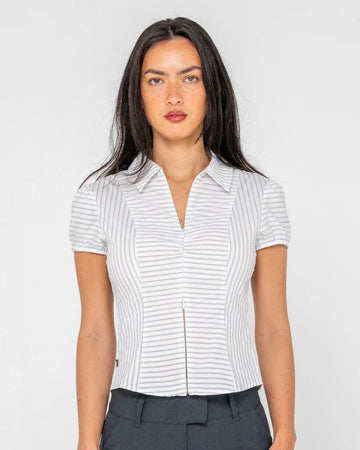 Rusty Horizon Zip Through Shirt
