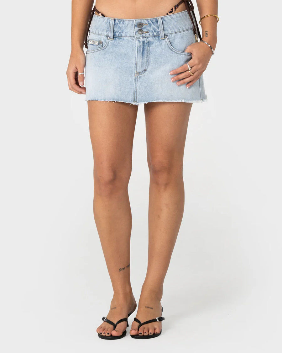 Rusty Chaos Low Rise Micro Mini Skirt – Coastal Life Surf Supply Co
