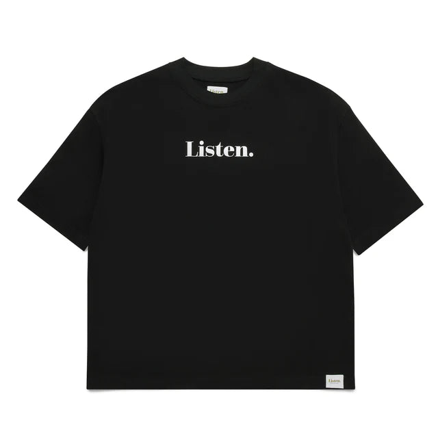 Listen Tee- Black