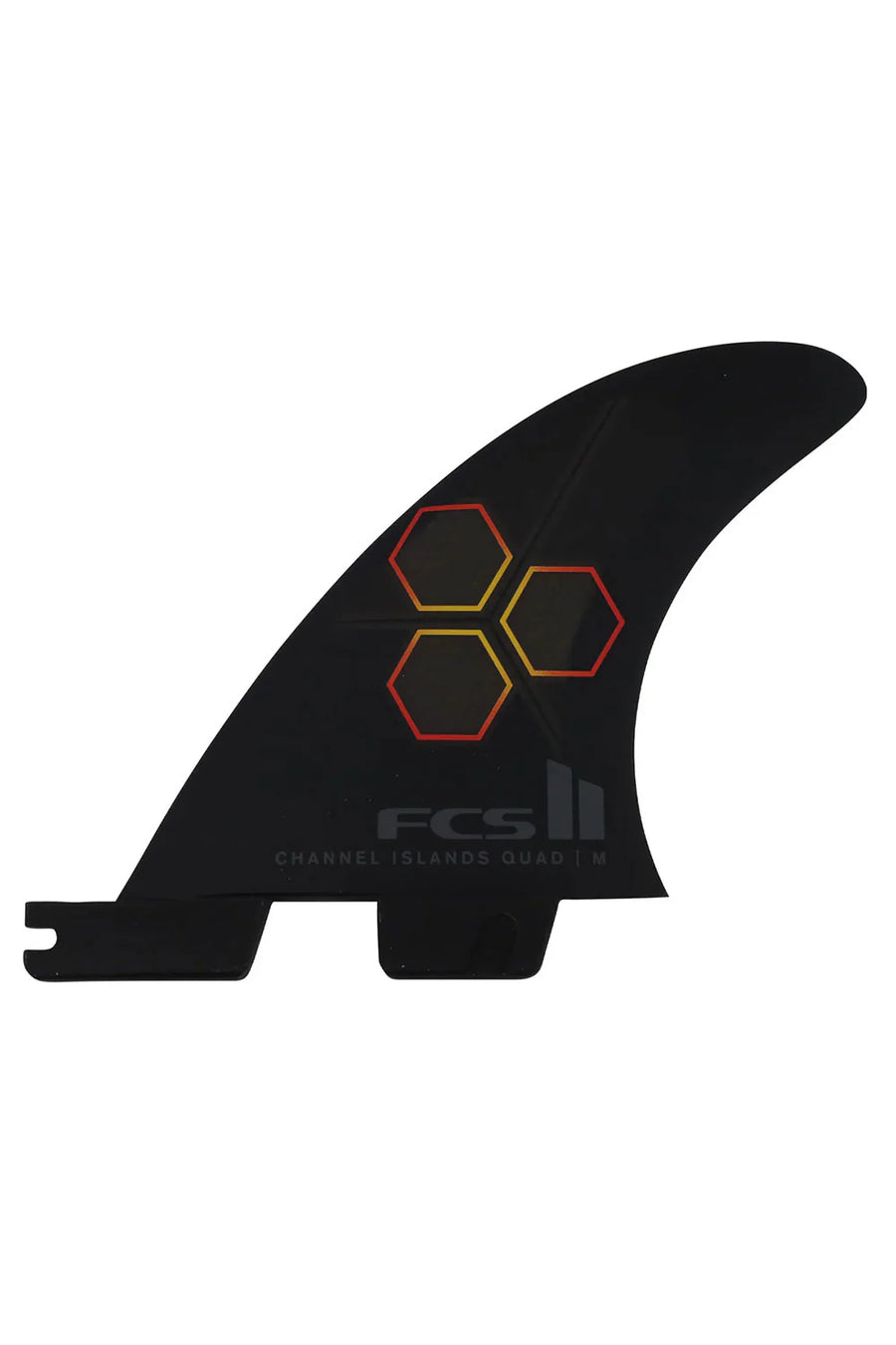 FCS II CI PC Quad Rear Fins - Black/Flame