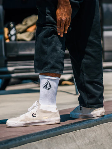 Volcom Full Stone Sock 3 Pack - White