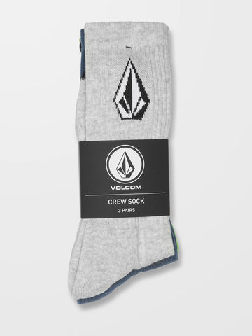 Volcom Full Stone Sock 3 Pack - Stone Blue