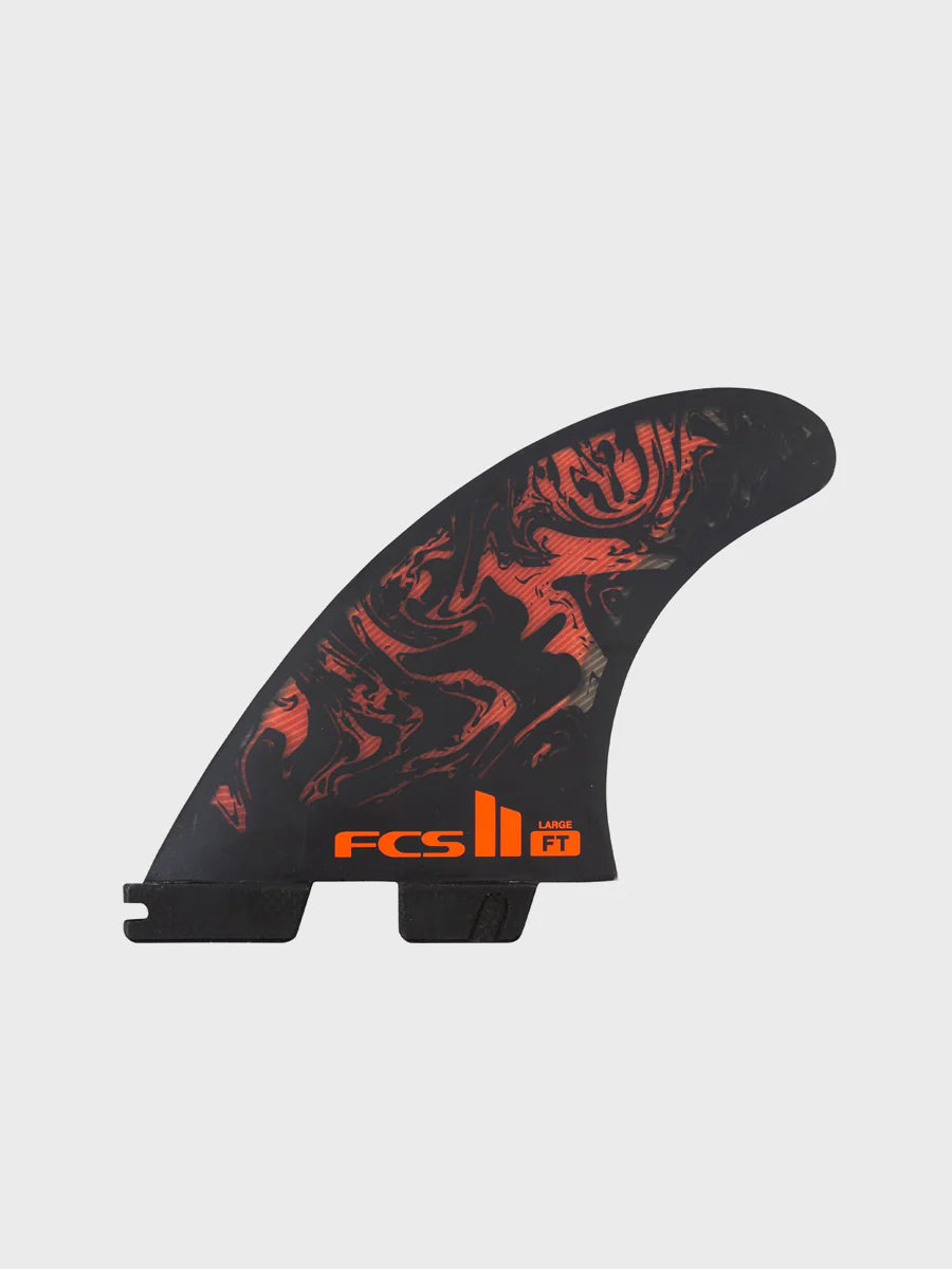 FCS II FT PC Tri Fins - Black/Red