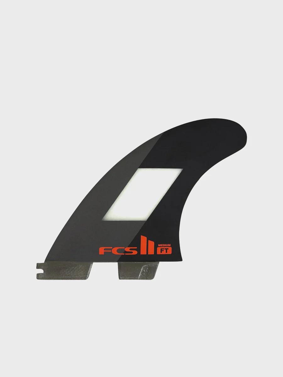FCS II FT PC Tri Fins - Black/Red