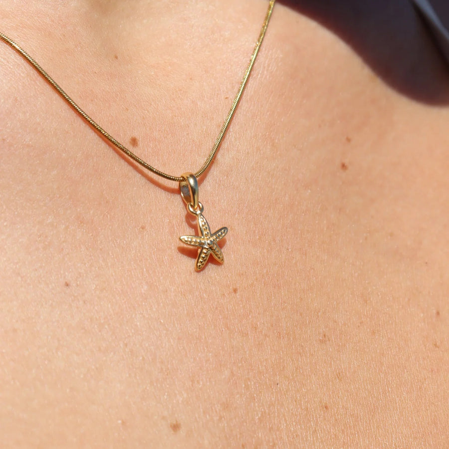 Miki Petite Starfish Necklace- Gold