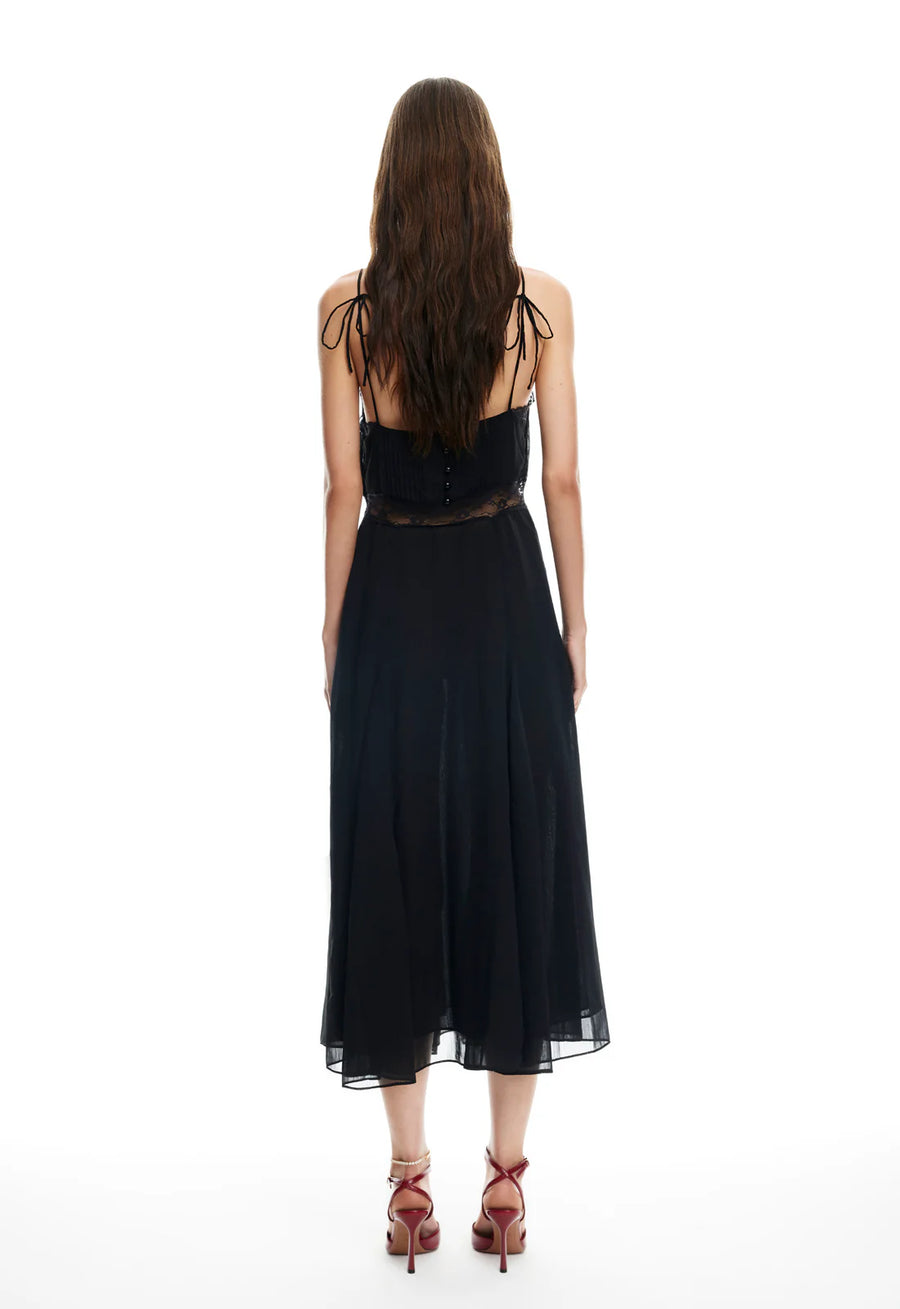 Lioness Harmony Midi Dress - Obsidian