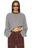 Lioness Bloom Long Sleeve - Chocolate Sea Stripe