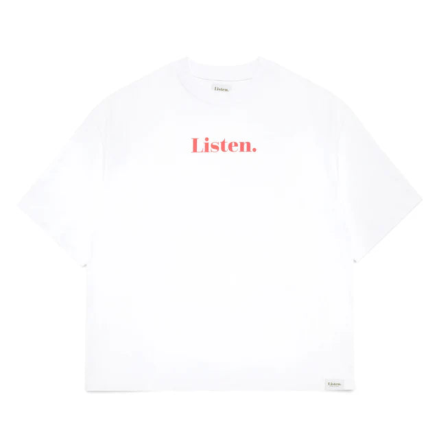 Listen Tee - White