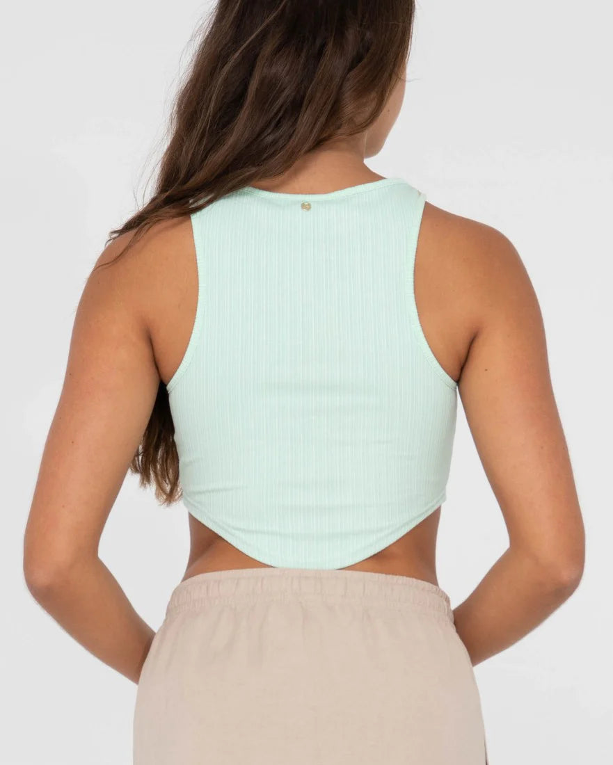 Rusty Lucy Curved Crop Tank