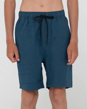 Rusty Overtone Linen Elastic Short Boys - APB