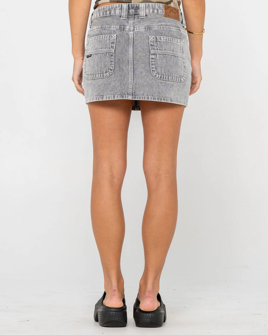 Rusty Mavericks Low Rise Denim Mini Skirt - LAO