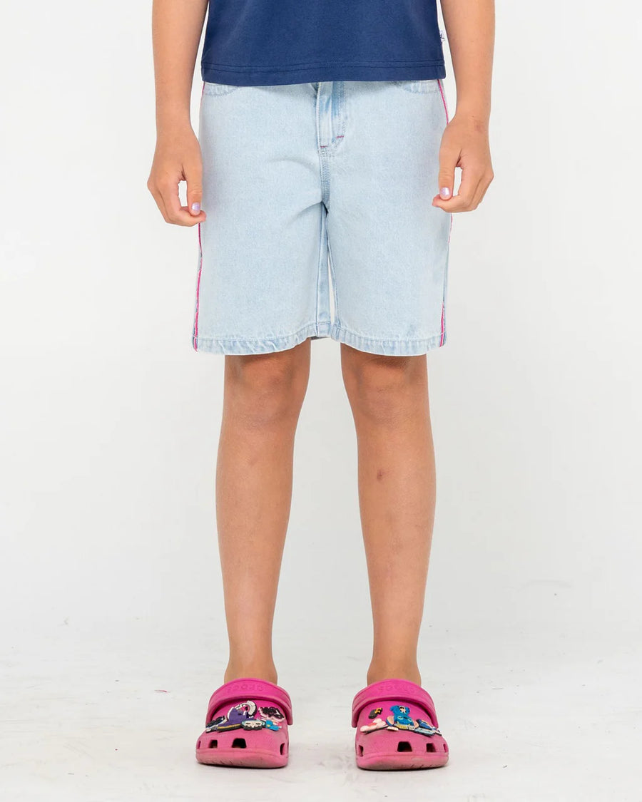 Rusty Flip Girl Low Rise Wide Leg Denim Jort - SB2