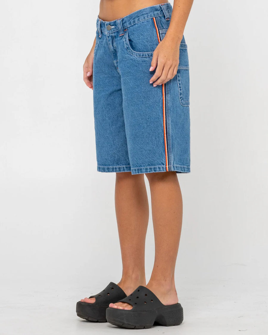 Rusty Flip Mommy Low Rise Wide Leg Denim Jort