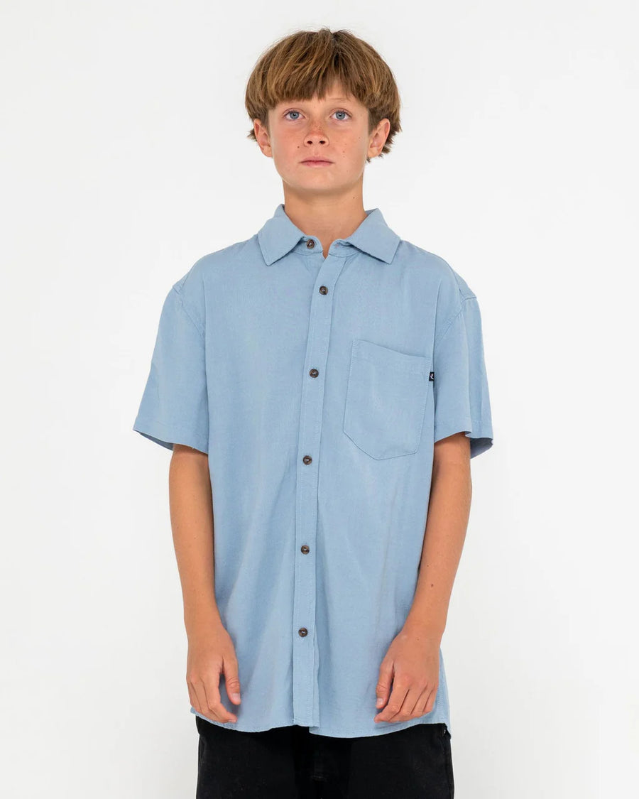 Rusty Overtone Boys Short Sleeve Shirt