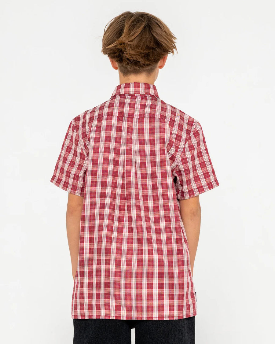 Rusty Datsun Check Boys Shirt