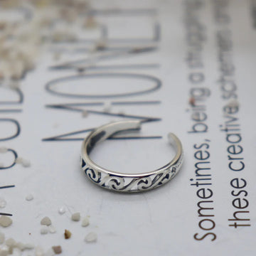 Miki Oceania Toe Ring - Silver