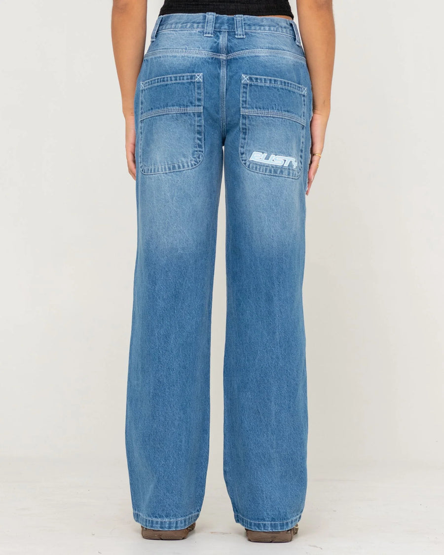 Rusty Flip Mommy Low Rise Wide Leg Denim Jean - BDX