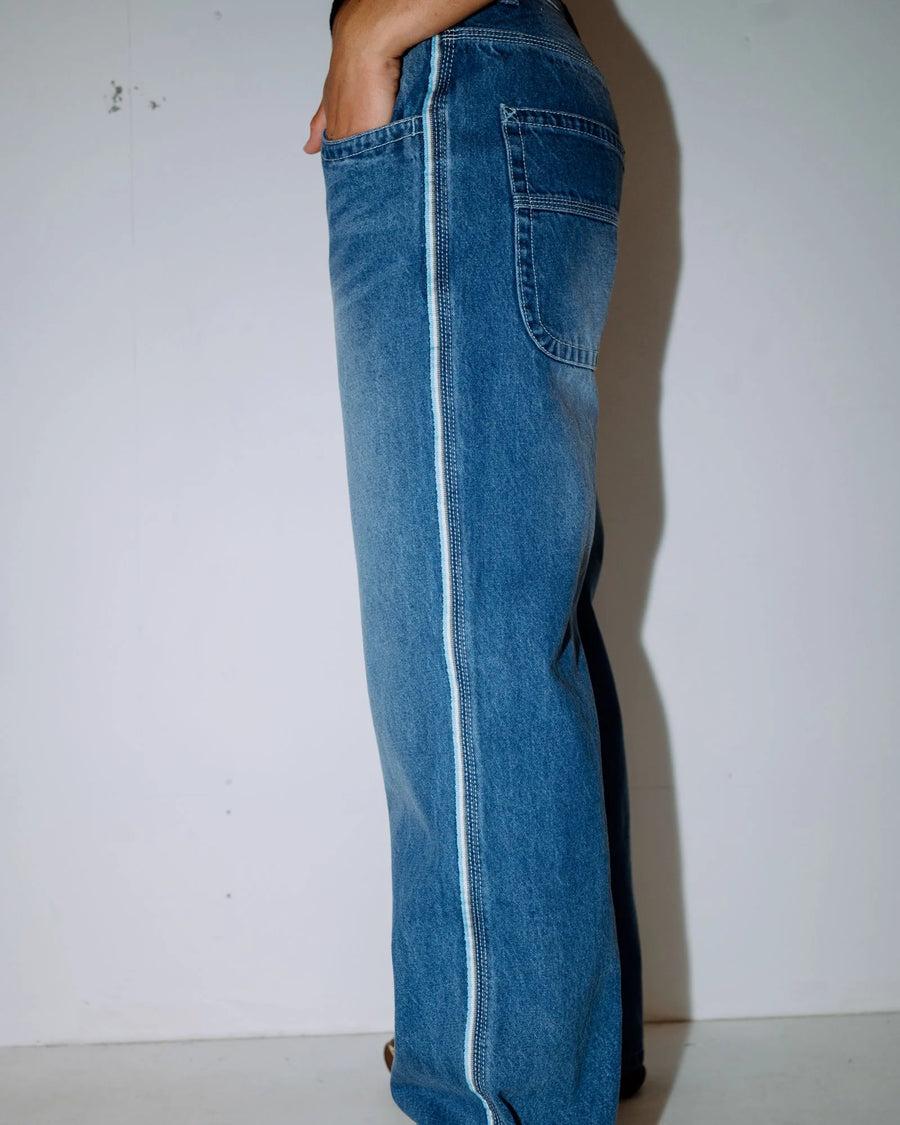 Rusty Flip Mommy Low Rise Wide Leg Denim Jean - BDX