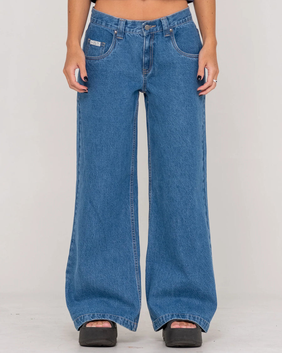 Rusty Wendy Wide Low Rise Denim Jean - MDY