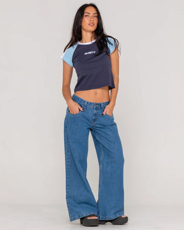 Rusty Wendy Wide Low Rise Denim Jean - MDY