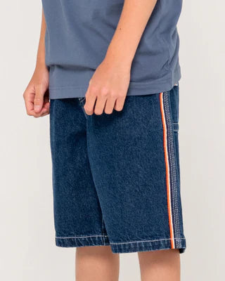 Rusty Flip Daddy 2.0 Boys Jort- Deep Sea Blue