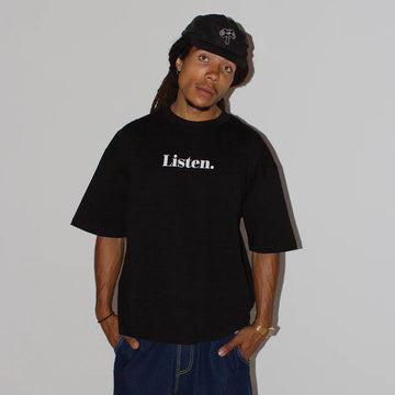 Listen Tee- Black