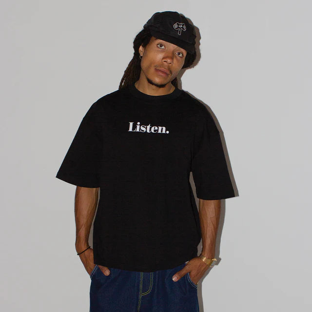 Listen Tee- Black