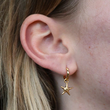 Miki Starfish Huggie - Gold