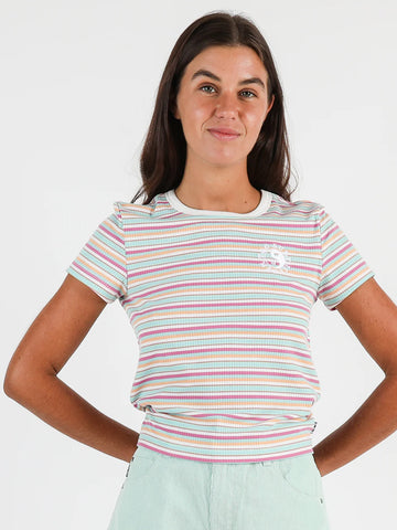T & C Sunset Stripe Baby Tee