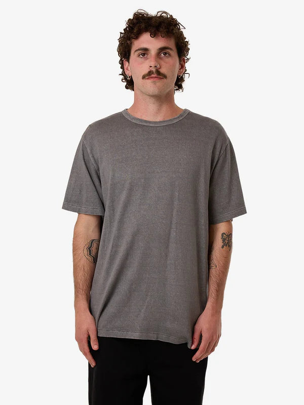 Thrills Hemp Thrills Embro Contrast Stitch Merch Fit Tee - Grey Ash