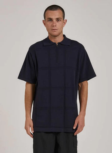 Thrills Natural Cooperation Jacquard Knit Polo