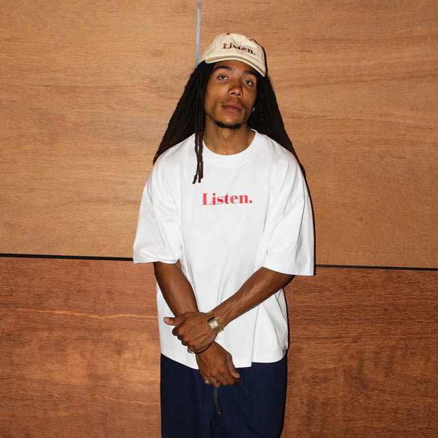 Listen Tee - White