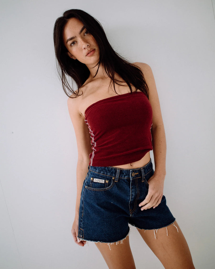 Rusty Penny Kick Flare Denim Short
