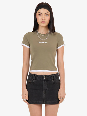 Worship Core Slim Fit Contrasts Tee