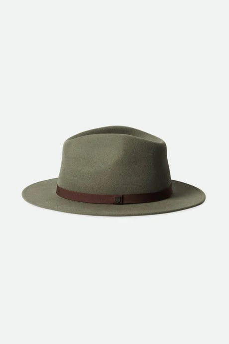 Brixton Messer Packable Fedora - Light Moss