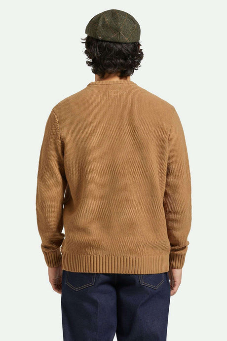 Brixton Jacques Waffle Knit Sweater - Tigers Eye
