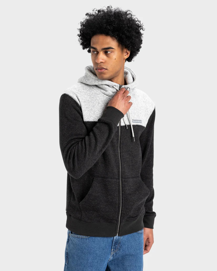 Quiksilver Keller Block Zip - Black Heather