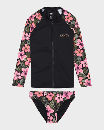 Roxy Active Floral LS Zip Set