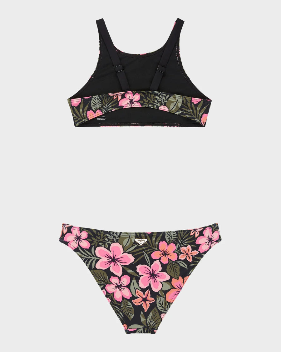 Roxy Active Floral RG Crop Top Set