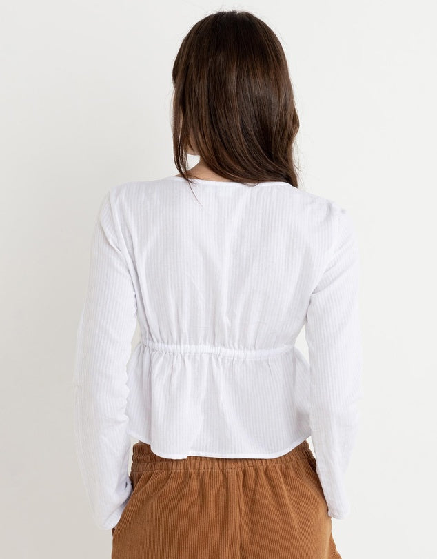 Rhythm Belle Tie Front Long Sleeve Top